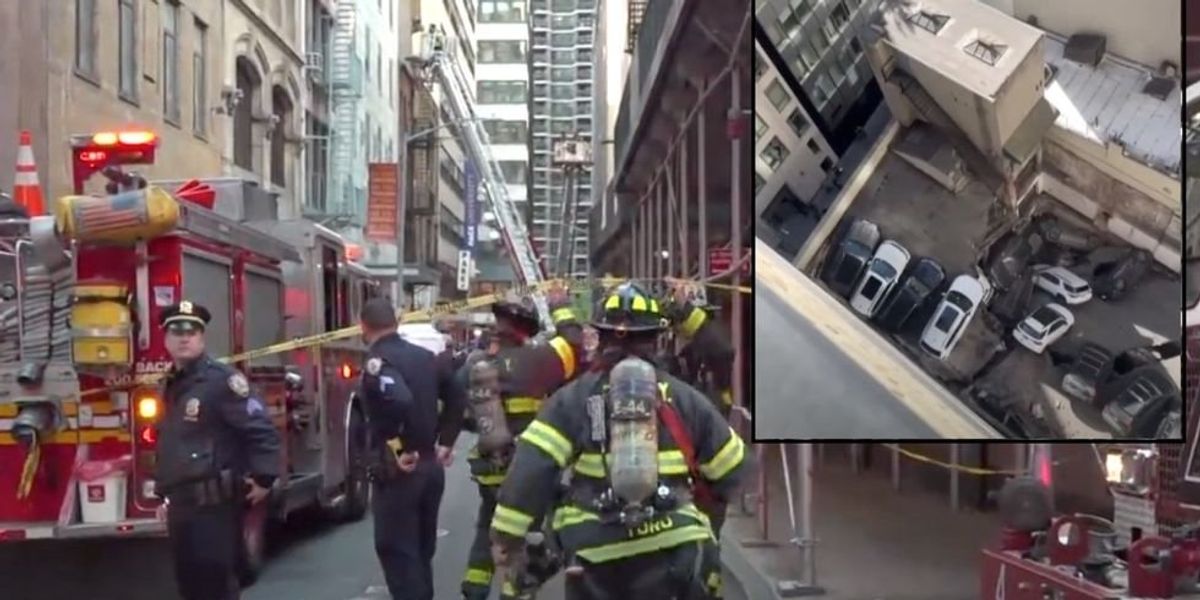 NextImg:Breaking: Parking garage collapses in financial district of Manhattan, 1 dead and major rescue operation underway