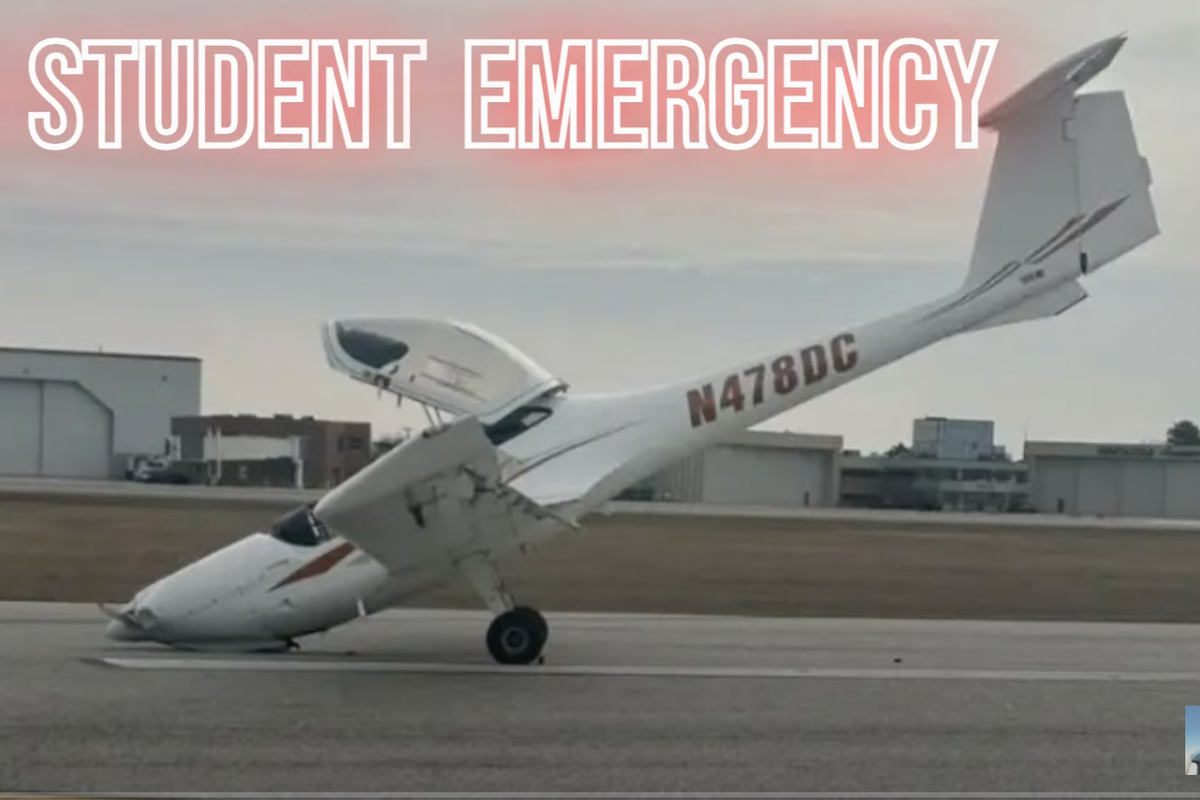 flight school, emergency landing
