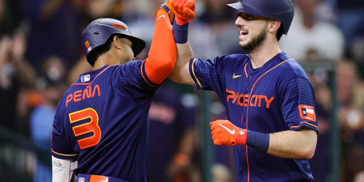 Hunter Brown of the Houston Astros receives his 2022 World Series News  Photo - Getty Images