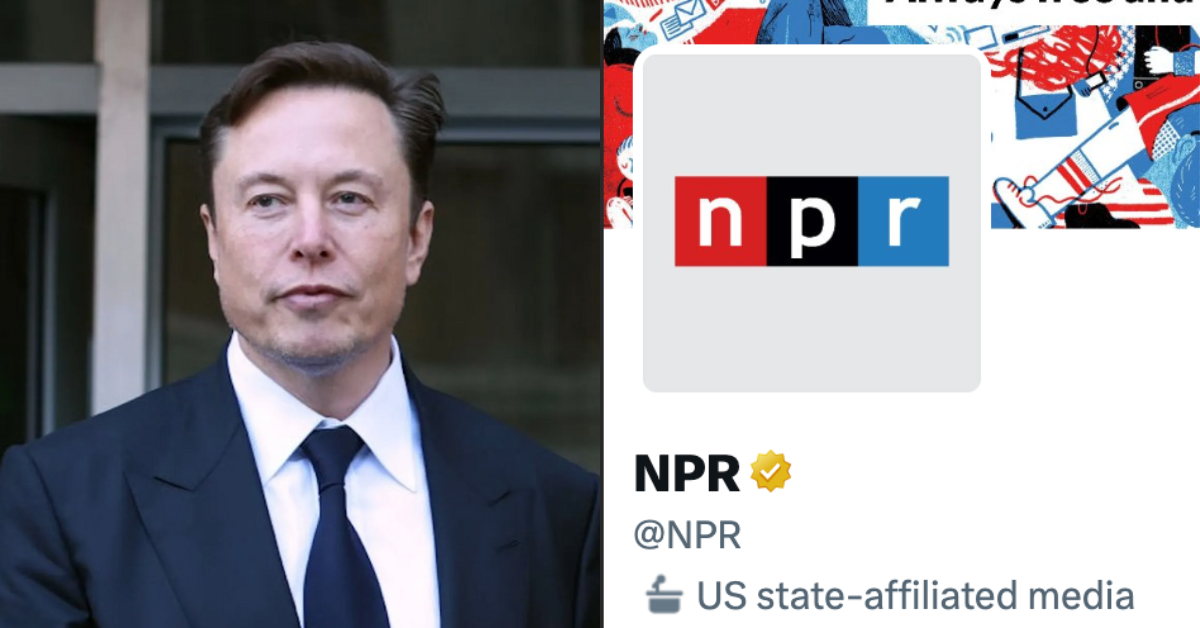 Elon Musk; The "state affiliated media" designation on NPR's Twitter page