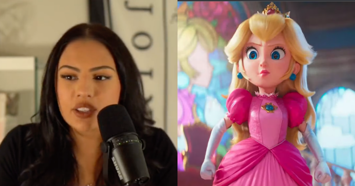 LFA TV screenshot of Anna Perez; Universal Studios screenshot of Princess Peach from "The Super Mario Bros. Movie"