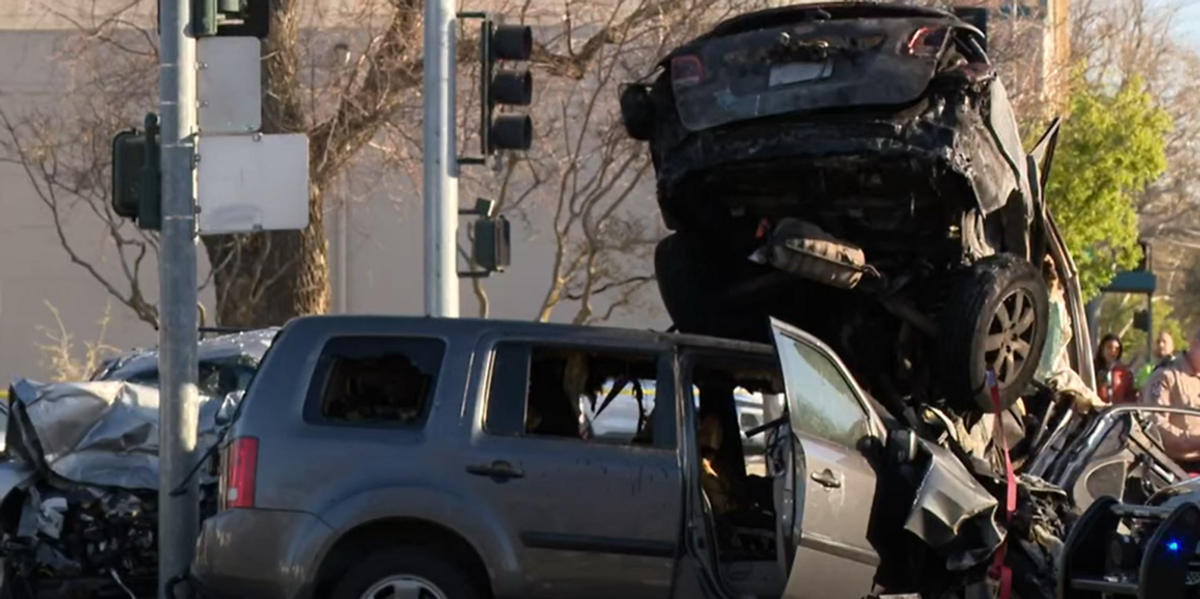 NextImg:13-year-old leads police on chase in stolen car, causes fiery crash that kills woman and injures 10 others