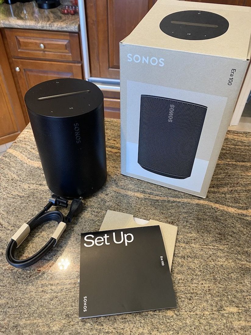 Sonos Era 100 (White) Wireless powered speaker with Wi-Fi®, Apple AirPlay®  2, and Bluetooth® at Crutchfield