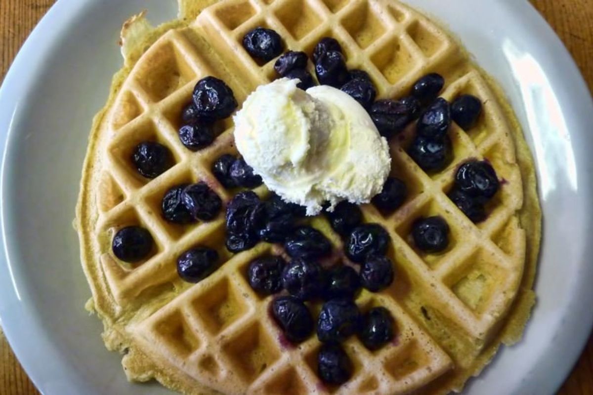 blueberry waffles, blueberries, toaster waffles