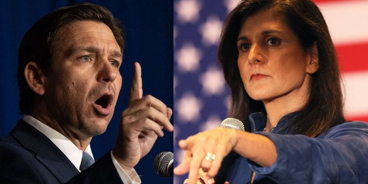 NextImg:Nikki Haley backs Disney in legal feud with Ron DeSantis and uses a Trump insult against him
