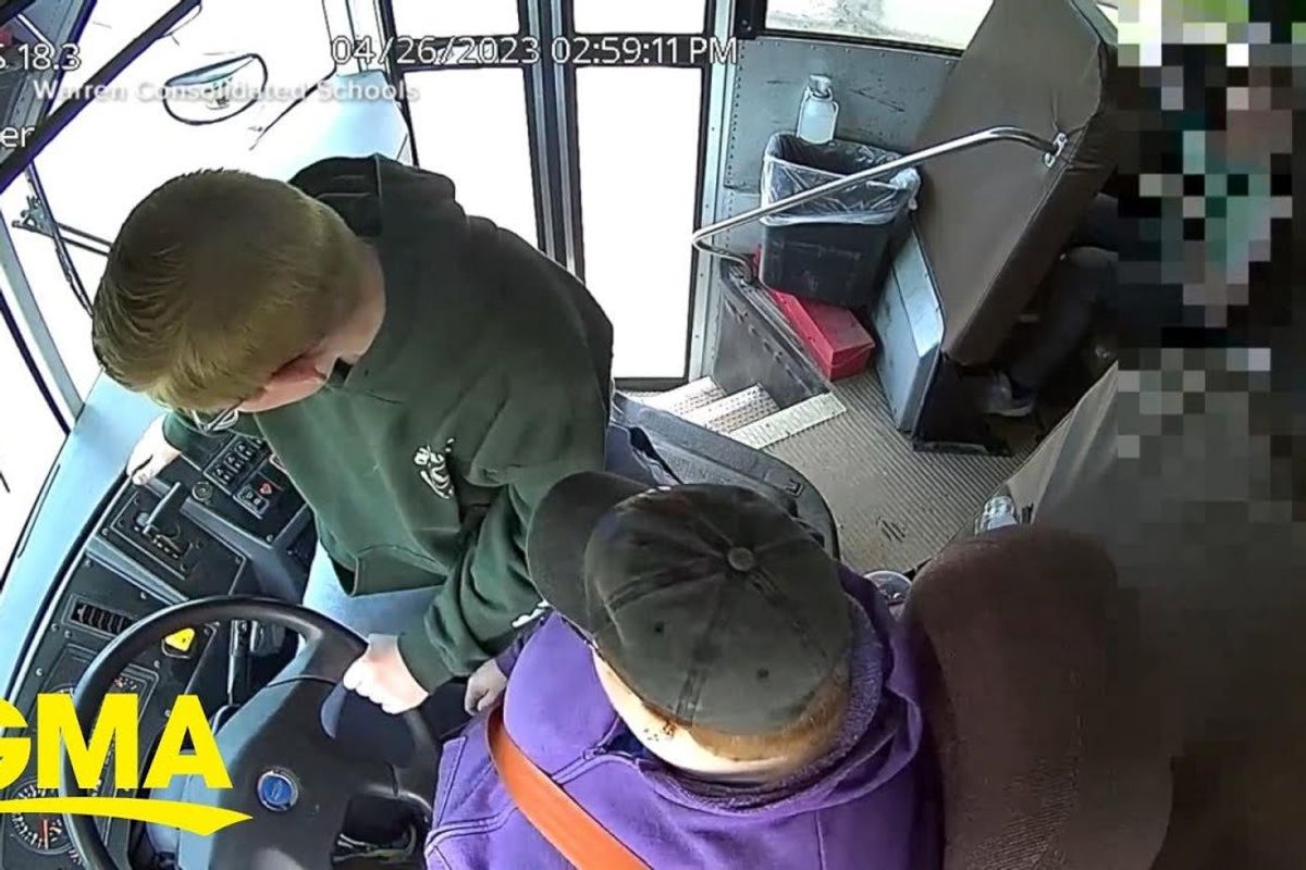 bus driver; 7th grader bus; kid saves bus; hero