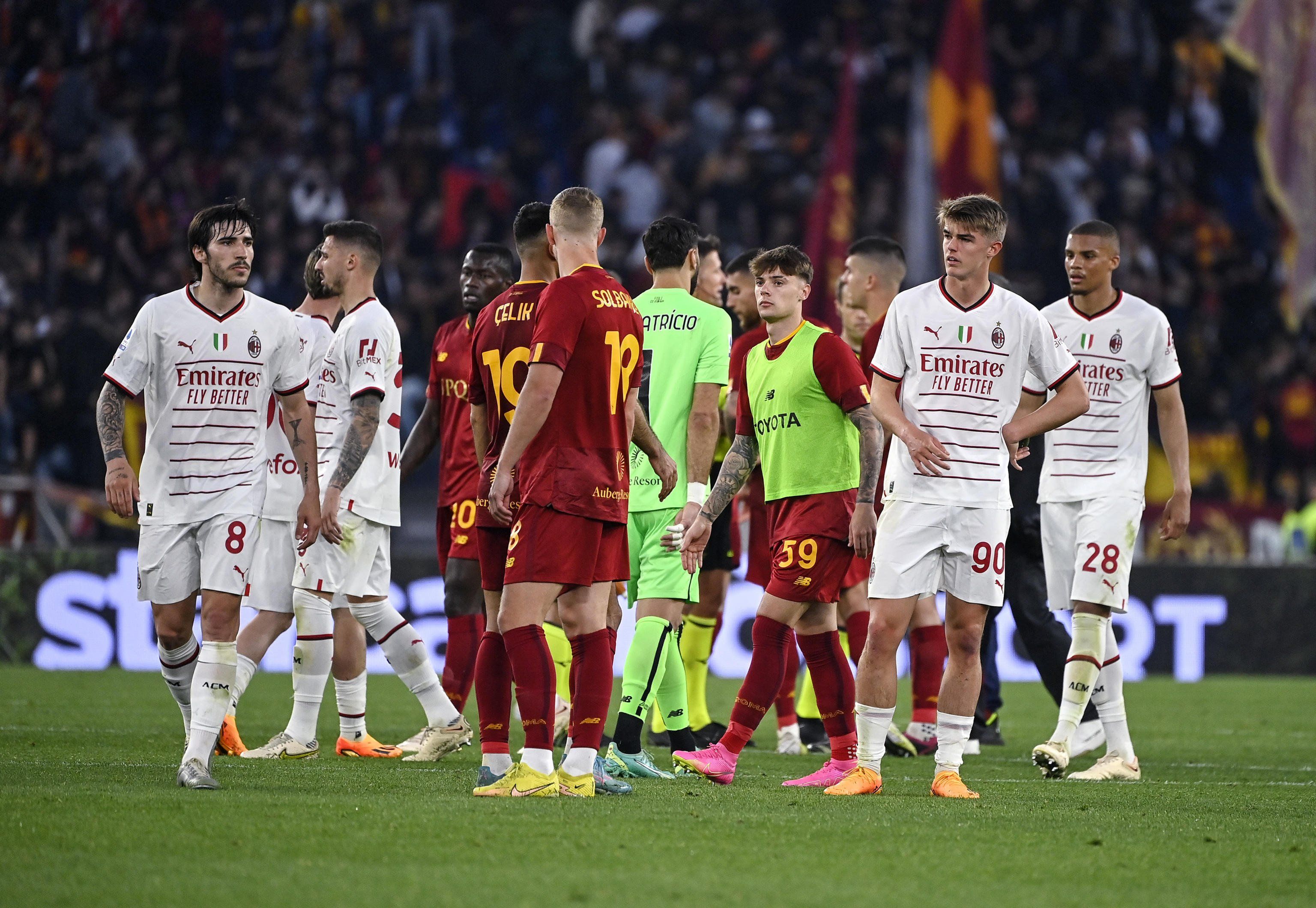 Roma-Milan è cominciata dopo 94 minuti