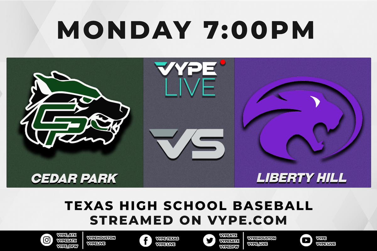 7PM - Baseball, Seeding Game: Cedar Park vs. Liberty Hill