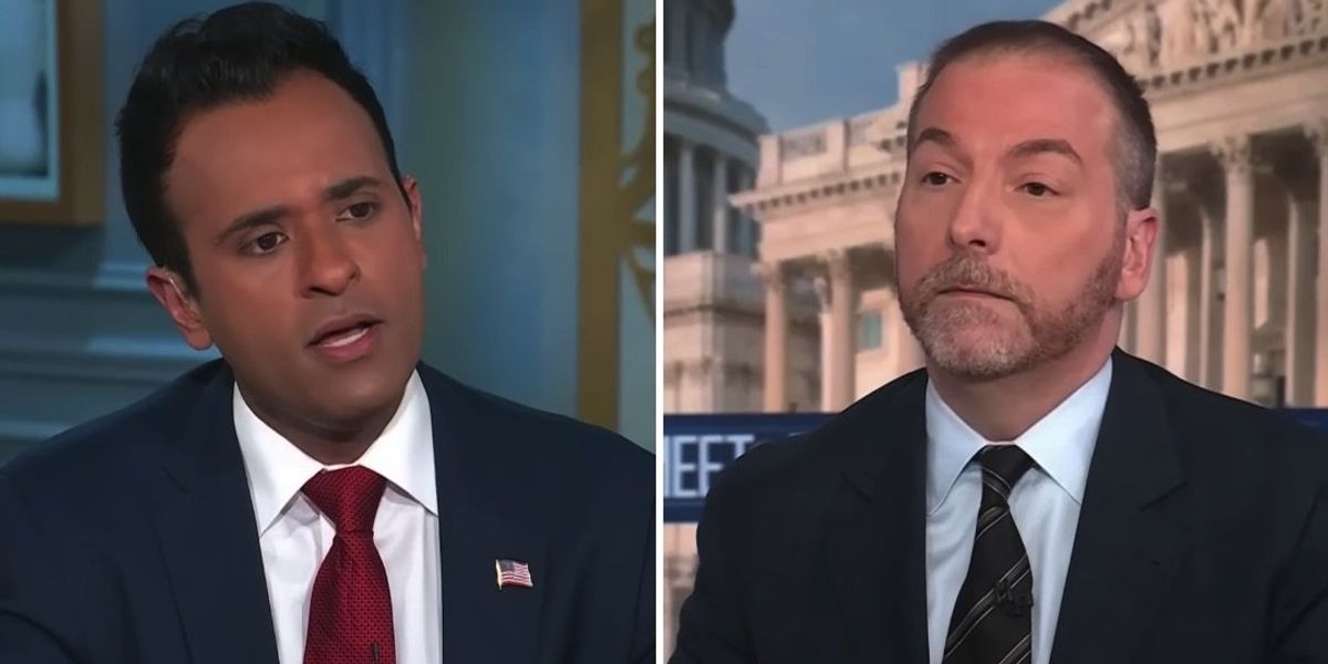NextImg:Chuck Todd gets slapped with basic lesson in biology when he challenges Vivek Ramaswamy on the trans agenda