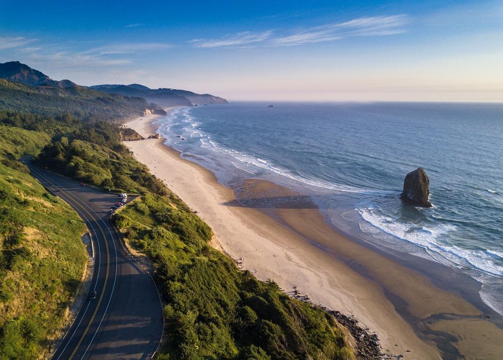 a photo of Oregon Coast Highway Passing Cannon Beach