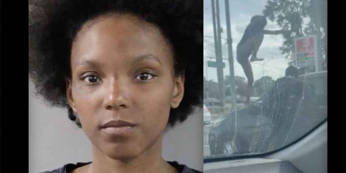 NextImg:Female who allegedly stomped SUV windshield, pounded victim's window with gun in viral road-rage attack is arrested