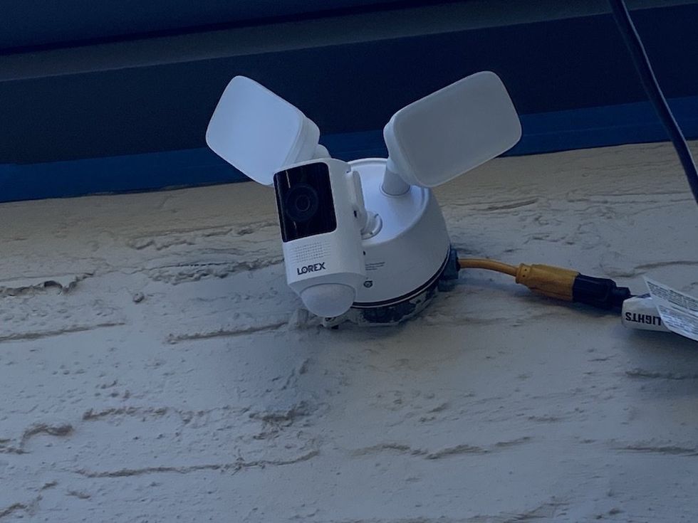 a photo of Lorex Floodlight Security Camera installed