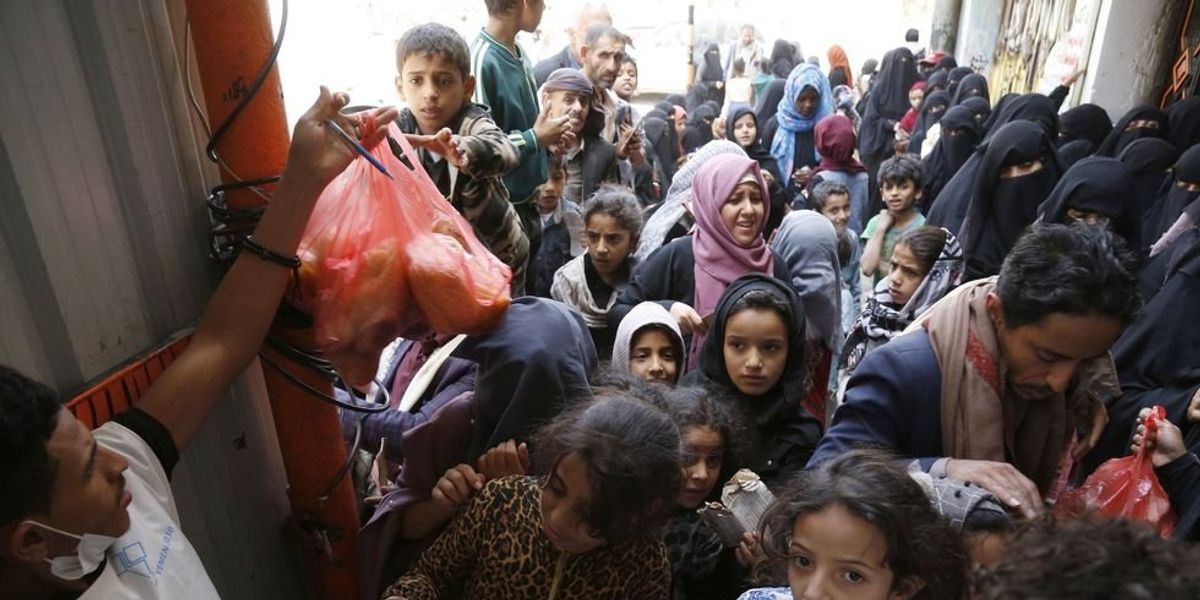 At least 85 killed in a stampede at a Yemeni event to distribute financial aid to the poor during Ramadan At least 85 killed in a stampede at a Yemeni event to distribute financial aid to the poor during Ramadan