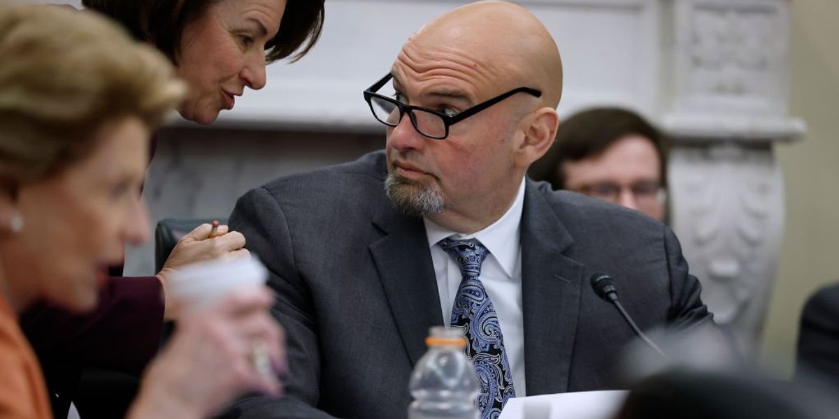 NextImg:'The north to the town of northeast': John Fetterman stumbles through first hearing since returning to office