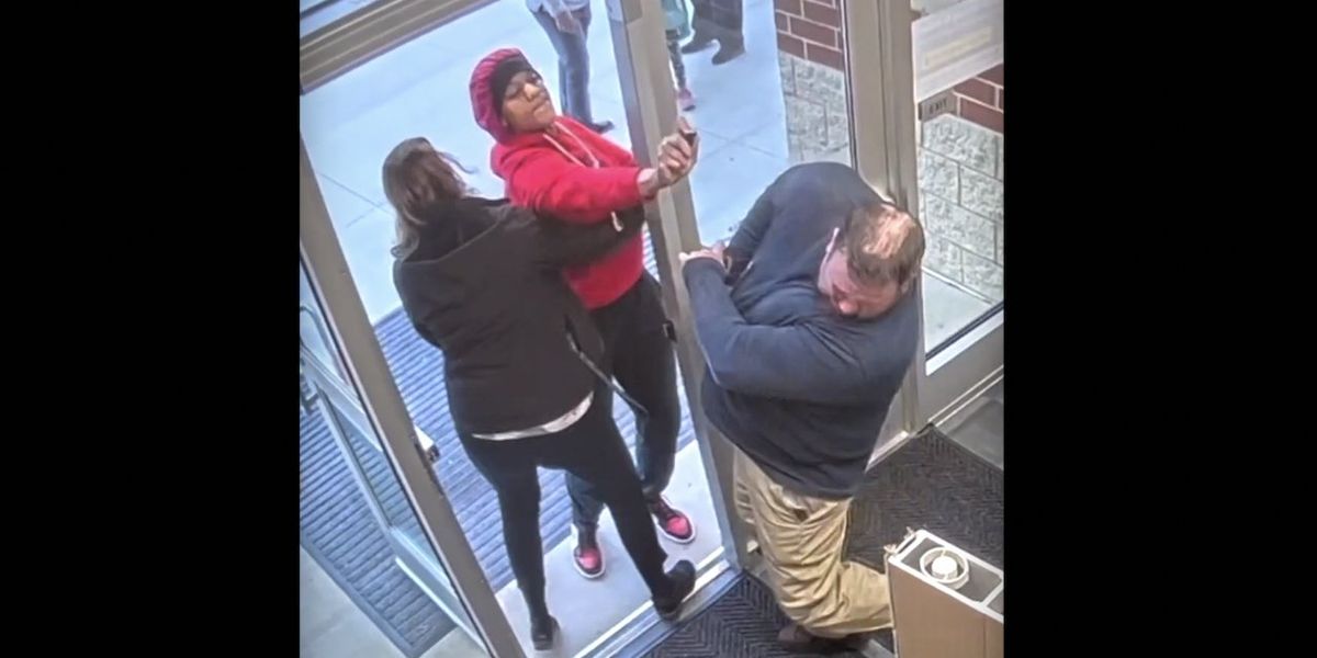NextImg:Video: Mom accused of spraying mace in elementary school principal's face while trying to enter building