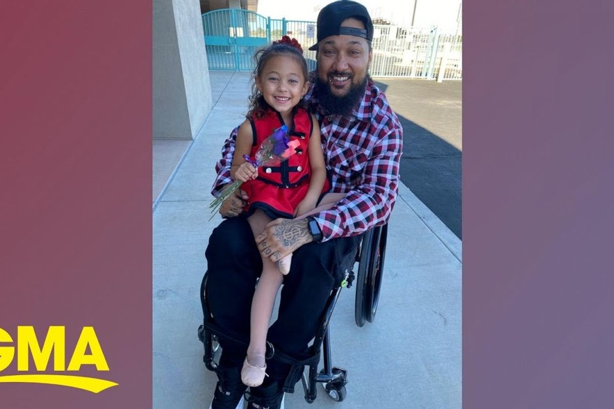 viral tiktok; father daughter dance; parenting; dance in wheelchair