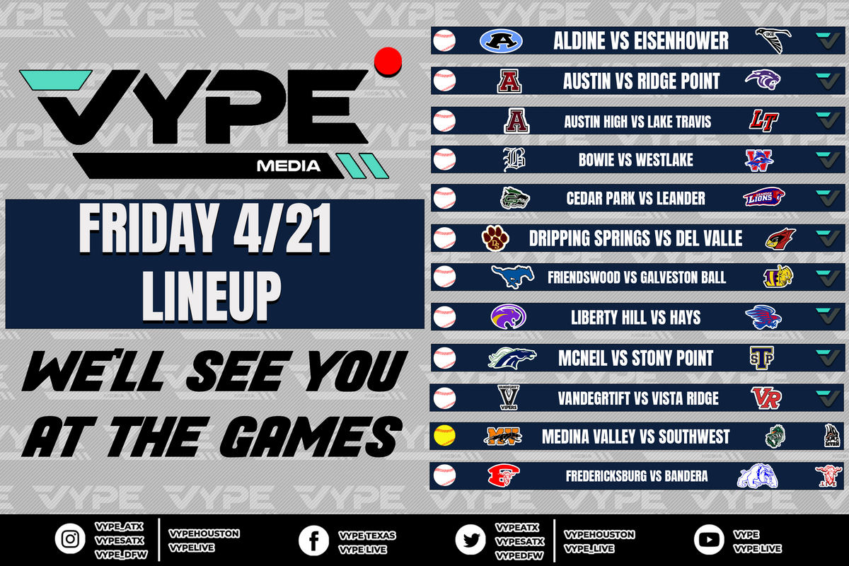 VYPE Live Lineup - Friday 4/21/23