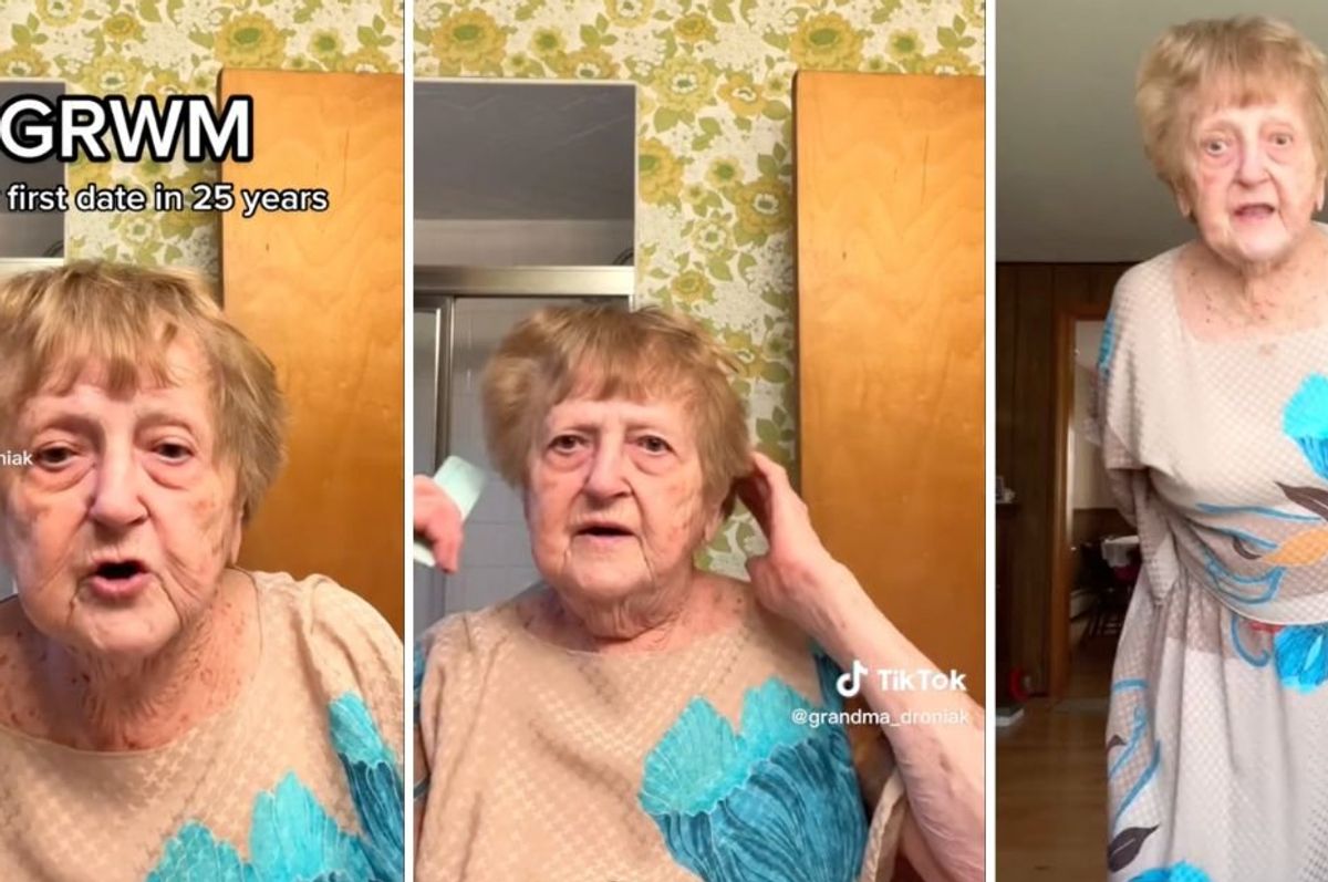 grandma; first dates; GRWM; wholesome video; funny tiktok