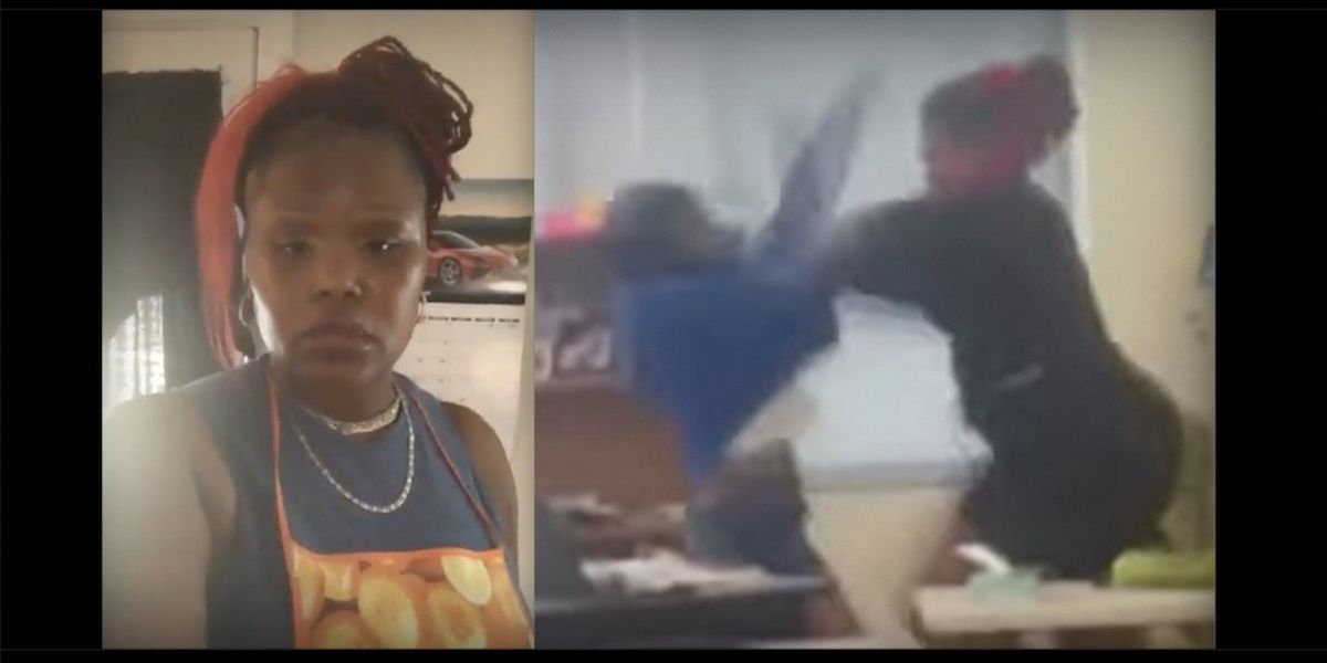 ‘This young lady attacked me and went for blood’: Teacher who fought HS student over confiscated phone defends her actions ‘This young lady attacked me and went for blood’: Teacher who fought HS student over confiscated phone defends her actions