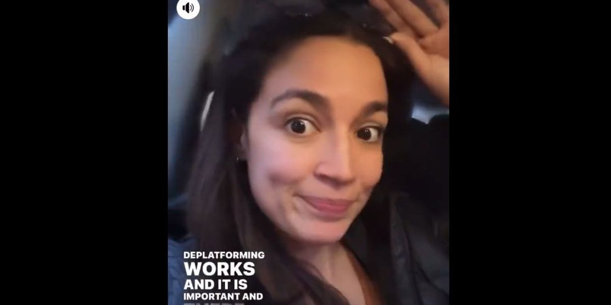 NextImg:AOC ridiculed for celebrating Carlson's ousting and saying 'deplatforming works'