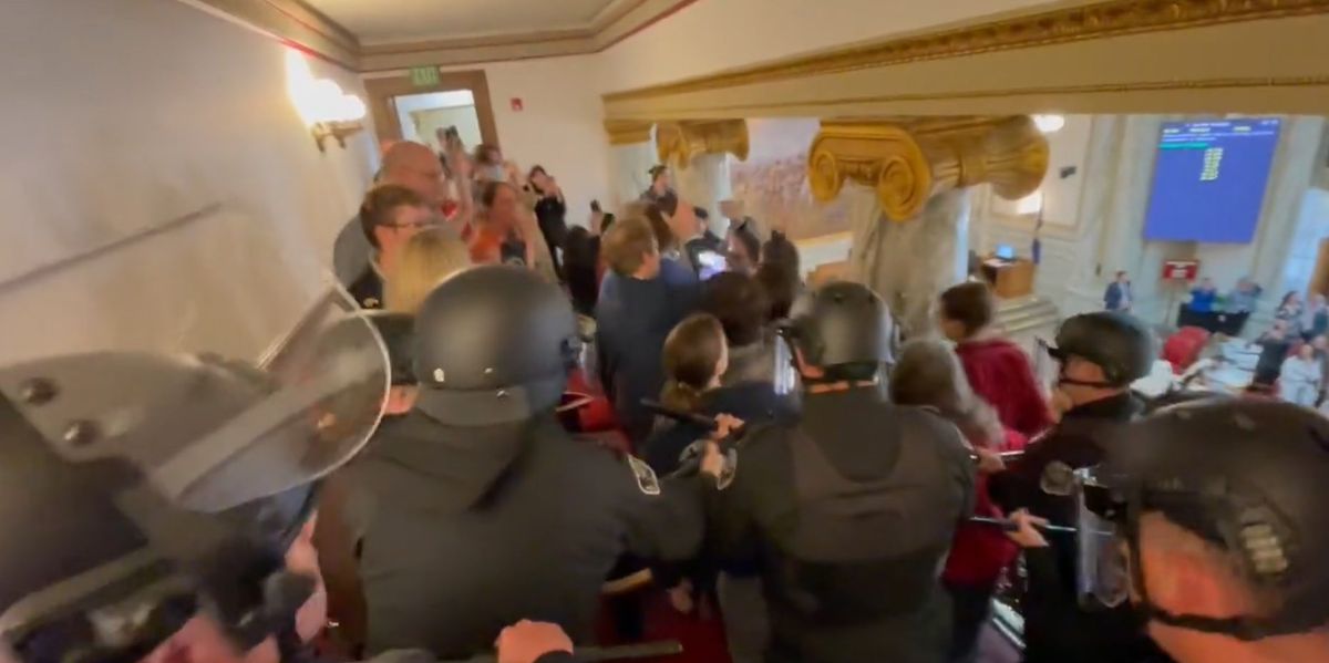 NextImg:LGBT extremists storm Montana Capitol in support of trans lawmaker censured over anti-Christian remarks