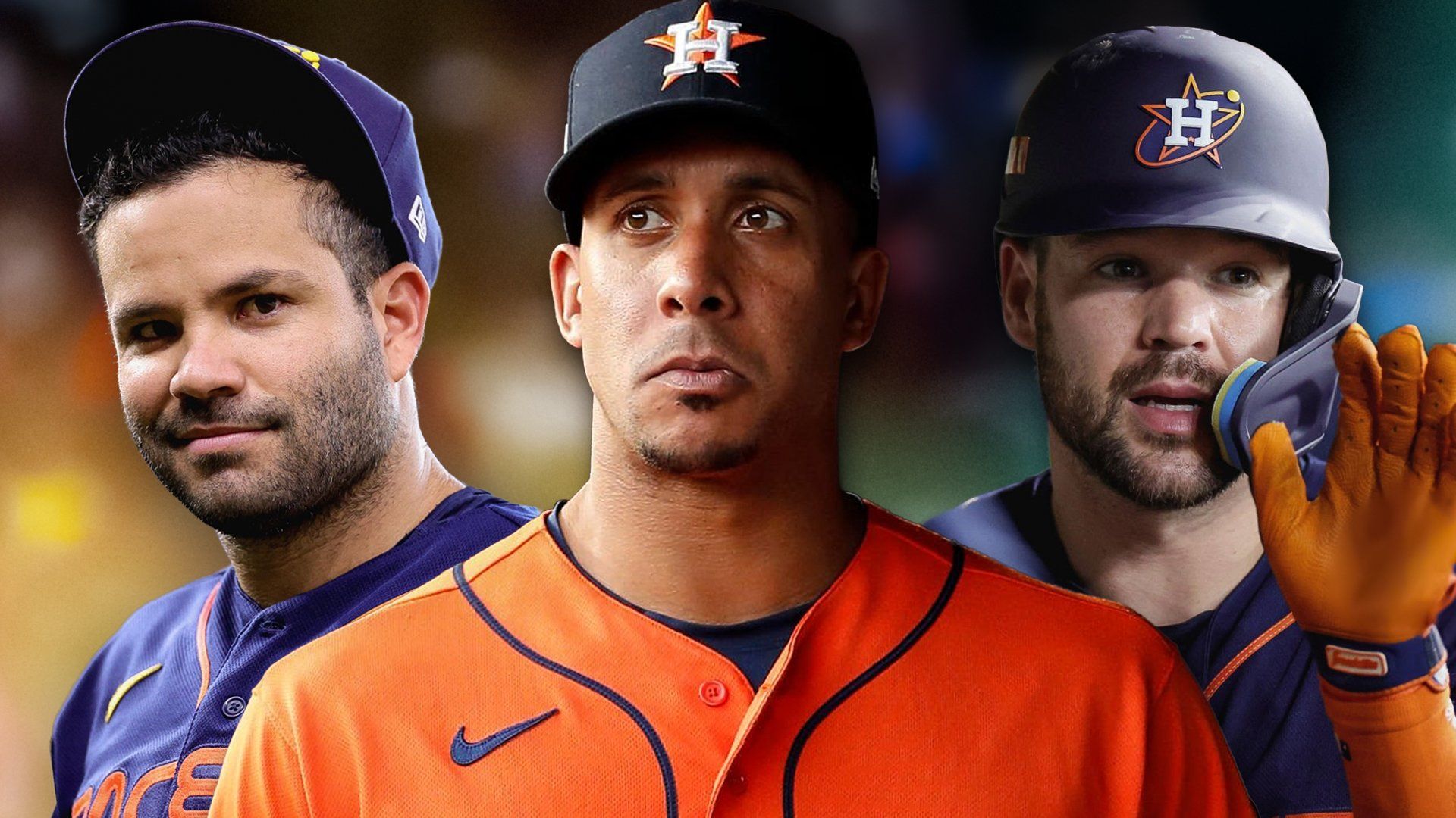 Astros Jose Altuve, Michael Brantley, Chas McCormick