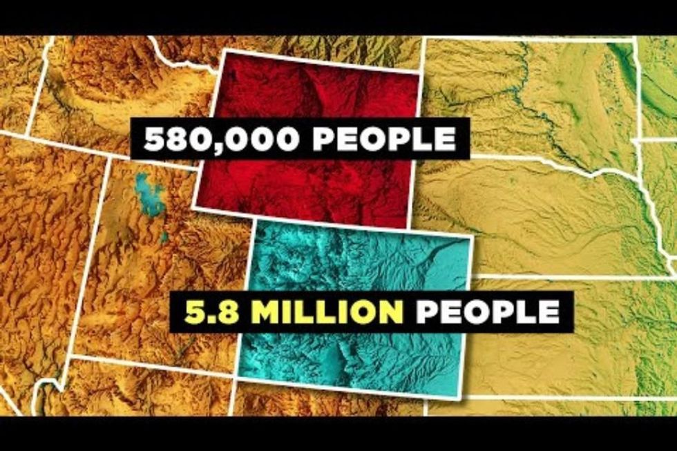 What's up with Wyoming? Video explains why it's 'empty' compared to twin neighbor Colorado