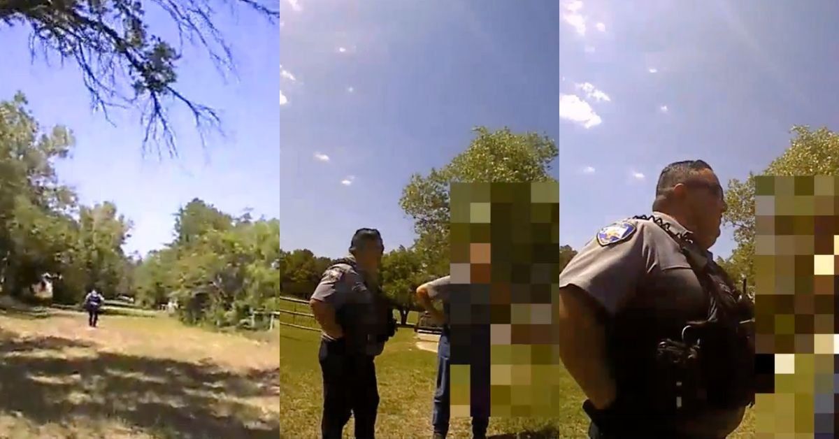 Screenshots of Enid Police officer's bodycam footage