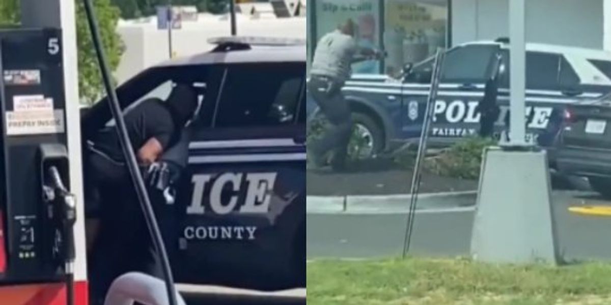 NextImg:Shocking video reportedly shows suspect, cop brawling inside officer's runaway SUV, ending in fatal police shooting: 'He was fighting for his life'