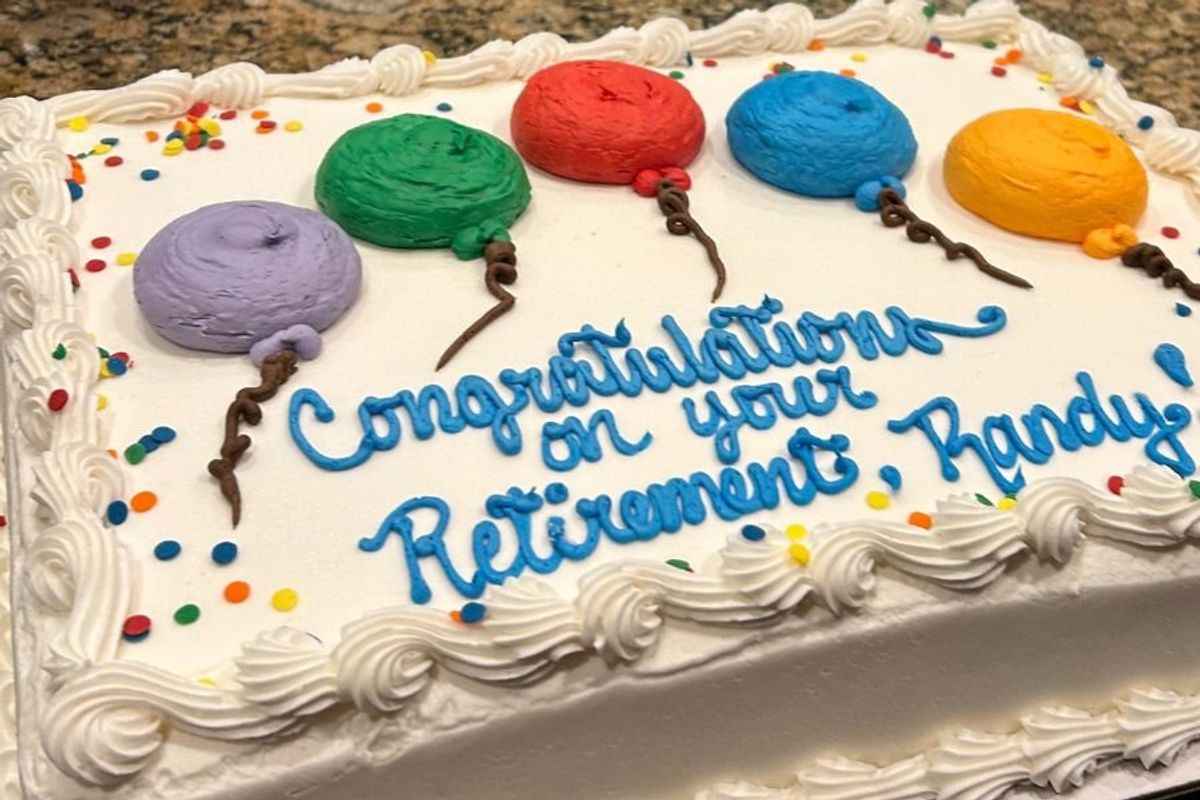 Costco retirement party cake