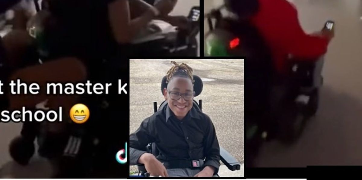NextImg:Teen with cerebral palsy devastated after students take his electric wheelchair, film themselves riding around on it as a 'prank': Video