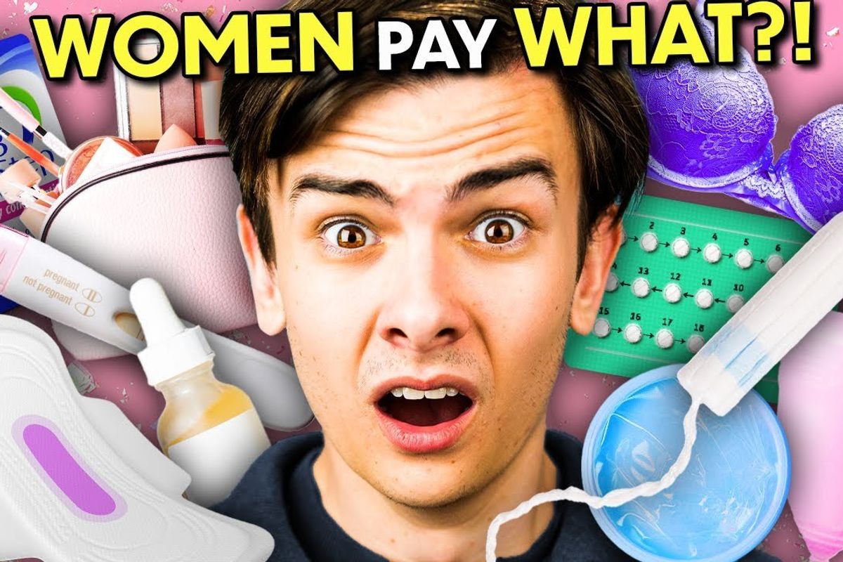 men react; period products; reaction video; womanhood; period tax