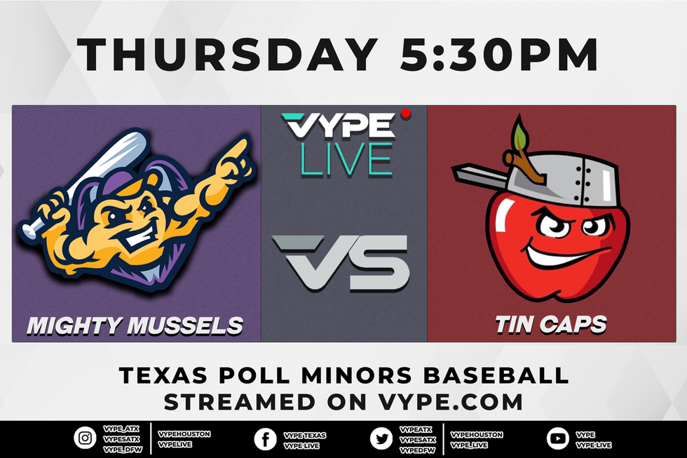 5:30PM - POLL Minors, Championship Game: Mighty Mussels vs. Tin Caps