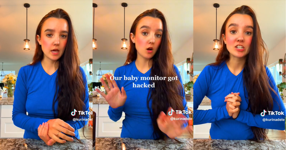 Mother explaining how her WiFi baby monitor was hacked