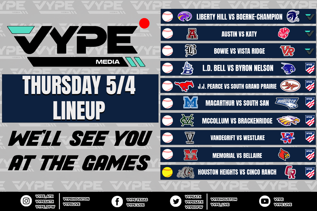 VYPE Live Lineup - Thursday 5/4/23