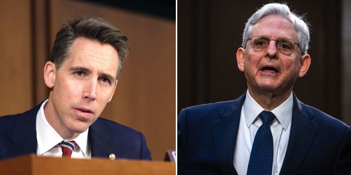 NextImg:GOP Senator Hawley knows the perfect way to grab AG Garland's attention for not enforcing federal law against SCOTUS protesters