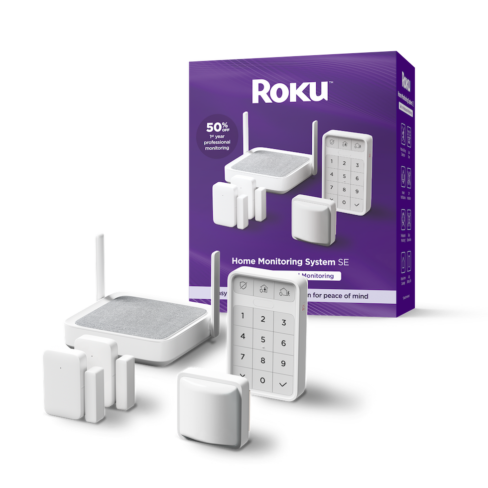 a product shot of Roku Home Montiroing System SE