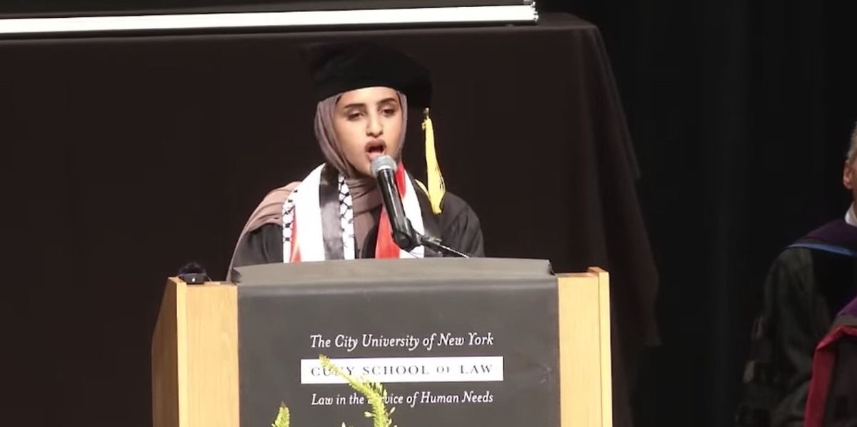 NextImg:Law school grad delivers speech so radical that even Democrats want to strip school of taxpayer funds