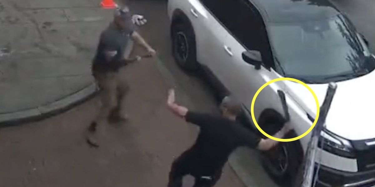NextImg:Video: Thugs take turns using machete to attack garage owner and his employees. Allegedly, the violence stems from a street-parking dispute.