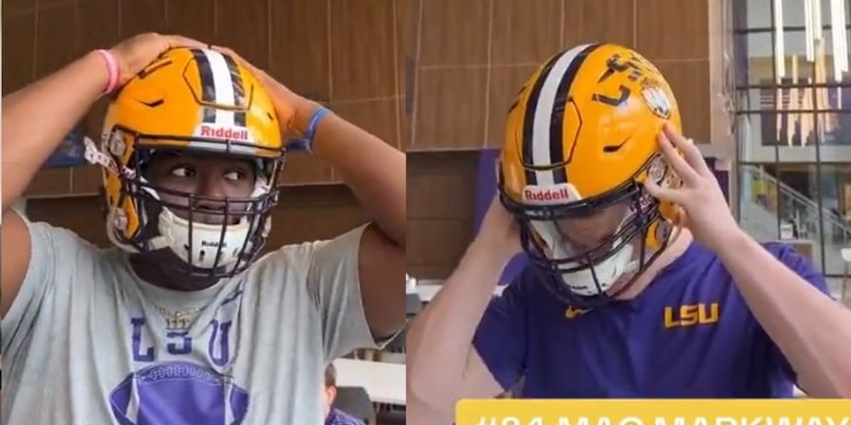 LSU football reveals new air-conditioned helmets drawing rave reviews from  players 