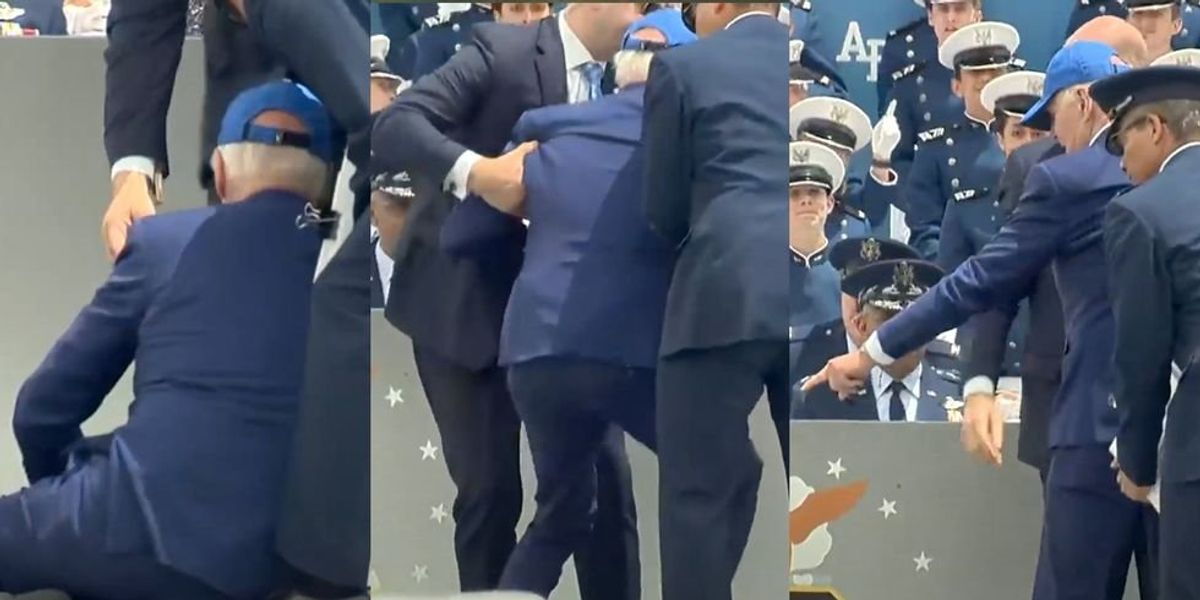 Joe Biden takes a big fall during Air Force graduation ceremony