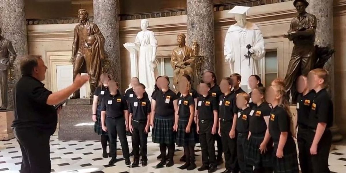 NextImg:Children's choir silenced while performing the national anthem in US Capitol because 'it might offend someone': Video