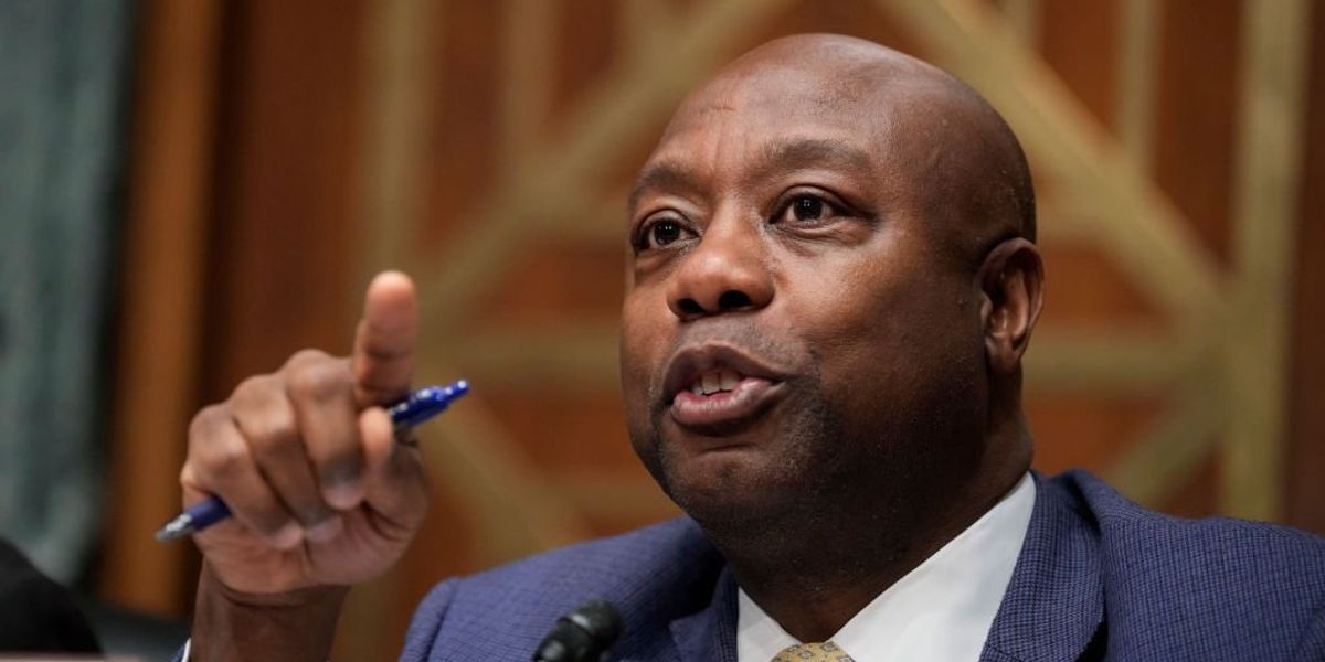 NextImg:Sen. Tim Scott is running for president, will focus on personal responsibility and Biden's failures