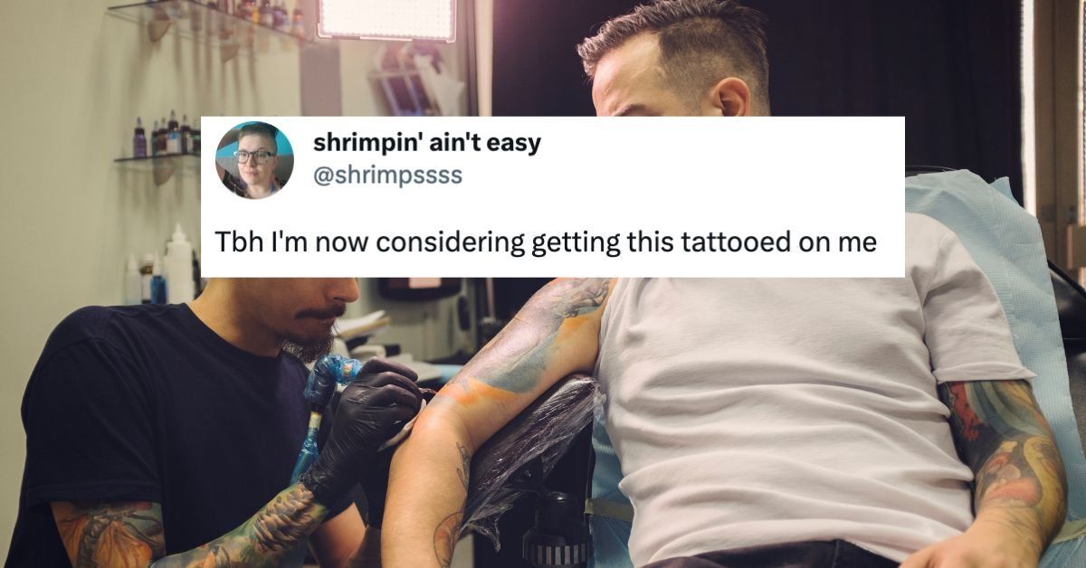 Man getting tattooed on his arm 