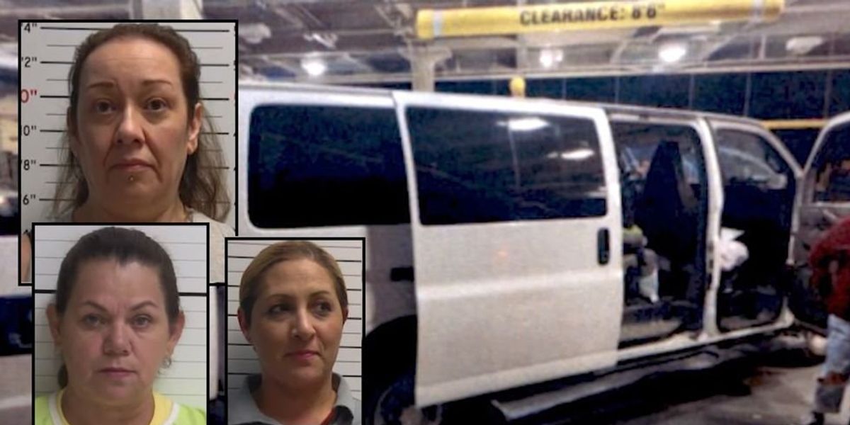 Three caretakers charged with 'horrific' torture of disabled woman who died after being found in a van bound for Mexico