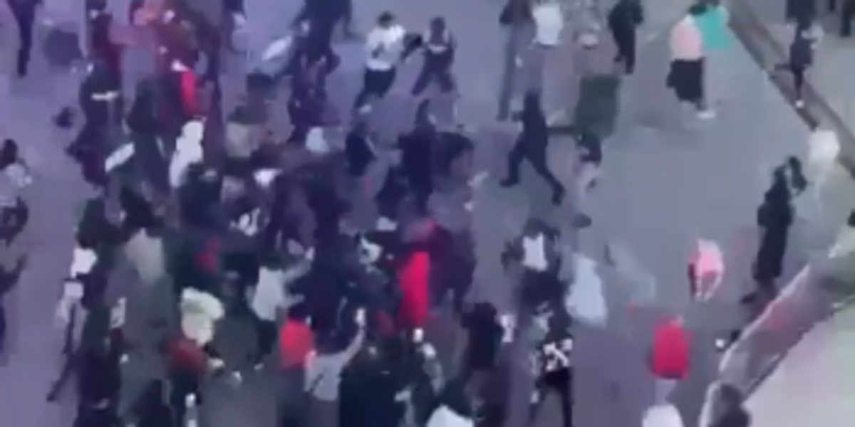 NextImg:Chicago suburb forced to cancel armed forces carnival after flash mob of 400 teens causes chaos, video shows brawls and kids clashing with cops