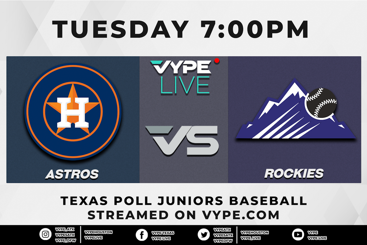 7PM - POLL Juniors, Championship Game: Rockies vs. Astros
