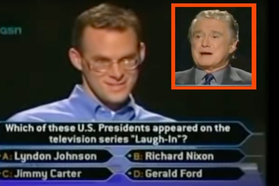 man playing Who Wants to Be A Millionaire