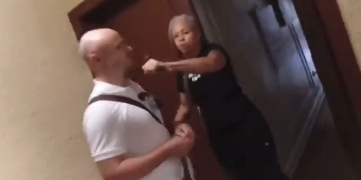 New York professor who attacked pro-life students fired after holding machete to reporter's throat and threatening to 'chop' him up