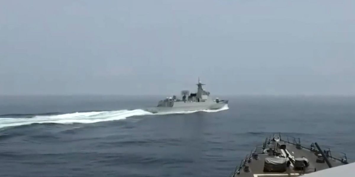 Beijing chastises America after sending Chinese warship to cut off US destroyer in Taiwan Strait